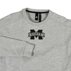 Adidas Mississippi State Sweatshirt Gray Pullover Logo‎ Pocket Men's Medium NCAA
